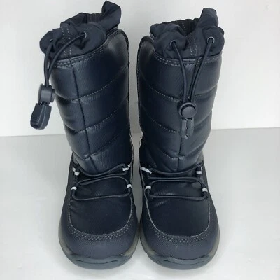 Botas de nieve Lands End jóvenes 11 niños ráfaga invierno acolchado repelente al agua azul Foto 1 de 4