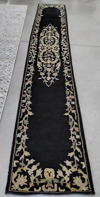 BLACK 2'-3" X 14' Back Stain Rug, Reduced Price 1172733998 HG640B-214 - Image 1 of 4