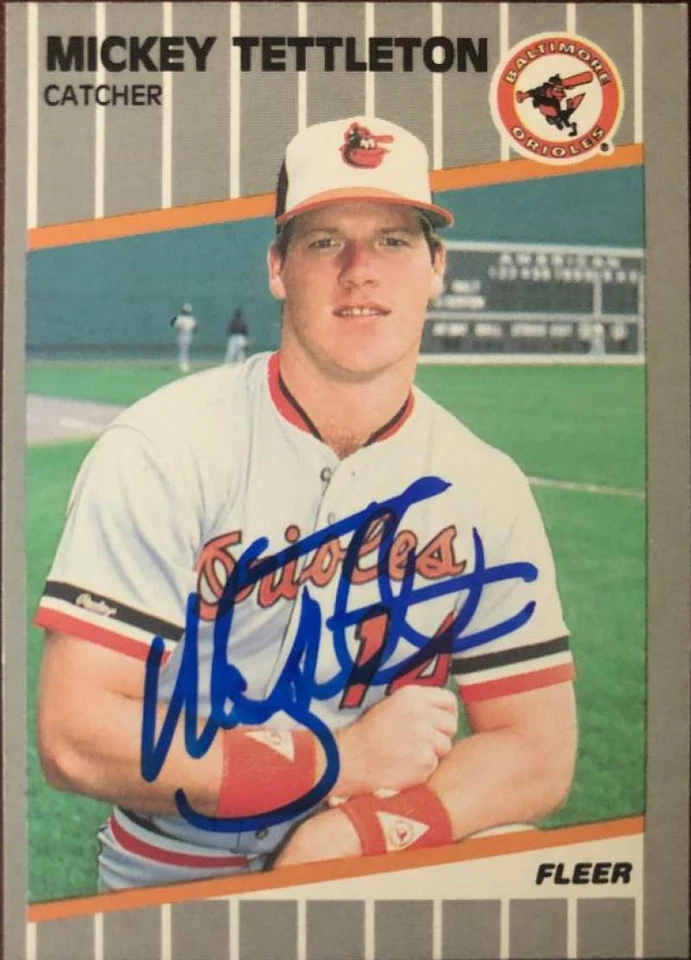 Fleer #623 1989 autografiado Mickey Tettleton Foto 1 de 1