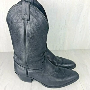 Biltrite Men’s Black Leather Western Cowboy Boots | Size 9D Vibram Soles - Picture 1 of 12