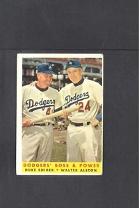 1958 TOPPS #314 DUKE SNIDER-5--BV $60--DODGERS--NO CREASES--VG - Picture 1 of 2