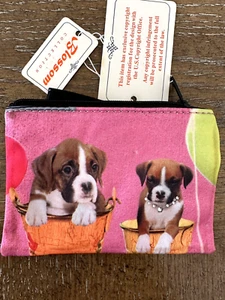 Blossom Collection Boxer Welpen Münzbörse 5,25x3,75 Welpenmünze Geldbörse Armband - Bild 1 von 12