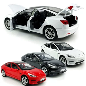 1:24 Tesla Model 3 Die Cast Modellauto Spielzeug fur Kinder Jungen Sammlung - Picture 1 of 27