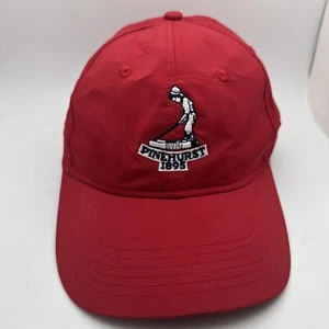 PINEHURST 1895 Golf Hat STAFF by ahead Red adjustable Cap GR19 - Picture 1 of 5