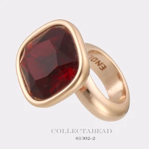 Authentic Endless Silver Rose Gold Plated Big Garnet Cube Rose Bead 61302-2 - Picture 1 of 1