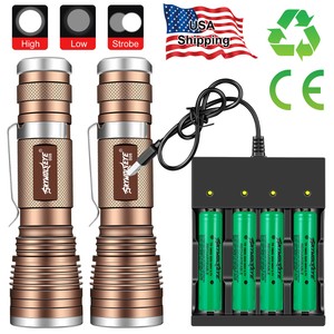 Rechargeable 990000LM LED Flashlight Tactical Police Super Bright Torch Zoomable