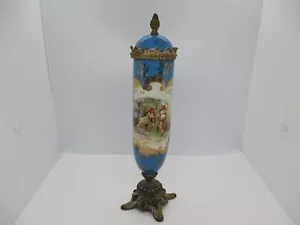 Antique Porcelain Sevres-Style Urn Vase - Signed Carl Larsen - Picture 1 of 21