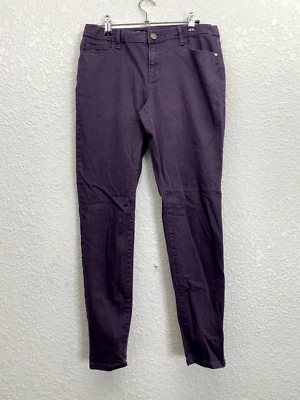 Simply Vera VeraWang Womens Purple Jean Skinny Mid Rise Size 6 - Image 1 of 4