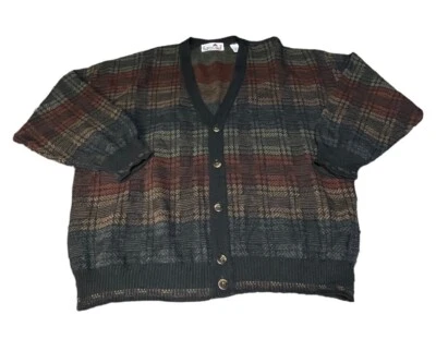 Suéter Vintage Florence Tricot Para Hombre XL Cárdigan Geométrico Acrílico Lana Italia Foto 1 de 4