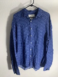 Camisa Frank & Eileen Botones Delanteros Lino Cuello Piña Talla XL Hecha en EE. UU. - Imagen 1 de 5