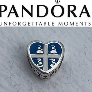 Pandora Exclusive Caribbean Island Of Martinique Flag Heart Charm - Picture 1 of 8