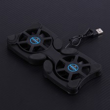 Durable Convenient Cool Cooler Cooling Fan USB Foldable 2 Fans for 7"-15" Laptop