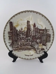 Chicago Land 1976 World Cities D. Bivens Etched Engraved 11" Plate - Picture 1 of 12