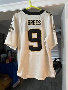 NFL New Orleans Saints Drew Brees #9 Jersey Nike On Field White Men's Size 48
