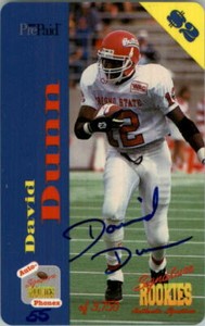1995 Signature Rookies Auto-Phonex Phone Card Autographs #24 David Dunn  