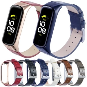 Cinturino cinturino orologio in pelle per Samsung Galaxy Fit 2 SM-R220 braccialetto di ricambio - Foto 1 di 23