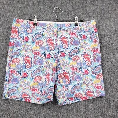 Pantalones Cortos Talbots Para Mujer 10 Azul Fin de Semana Chino Bermudas Tiro Medio Elastizados Vida Marina Foto 1 de 4