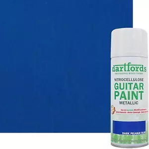 Pintura para guitarra Dartfords Pelham azul oscuro nitrocelulosa metálica 400 ml aerosol - Imagen 1 de 4