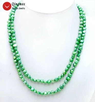 4-5毫米巴洛克天然紫色珍珠项链女士珠宝长项链40 — 第 1/4 张图片