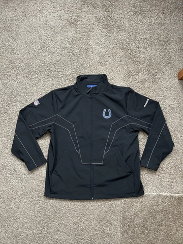 Indianapolis Colts Jacket Reebok NFL On Field Apparel Windbreaker Mens XXL Cover