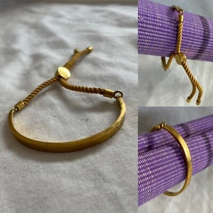 Twisted Camel Twisted Rope Cord Bolo Bracelet Adjustable Gold - Picture 1 of 11