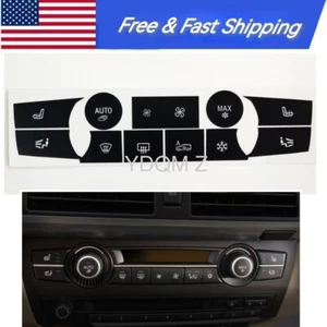 Temperature Climate Control Button Decal Stickers For BMW X5 E70 E71 2007-2013 - Picture 1 of 5