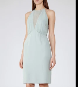 REISS Mint Green Halter Neck Kite Formal Dress SZ UK 14 / US 10 - Picture 1 of 12