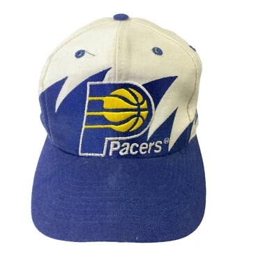 De Colección Pacers Sombrero Diente de Tiburón Logo Atlético NBA 15% Lana 85% Acrílico Gorra Snapback Foto 1 de 4