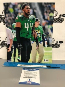 DEFOREST BUCKNER SIGNED AUTOGRAPHED 8X10 FOOTBALL PHOTOGRAPH-BECKETT BAS COA - Picture 1 of 4