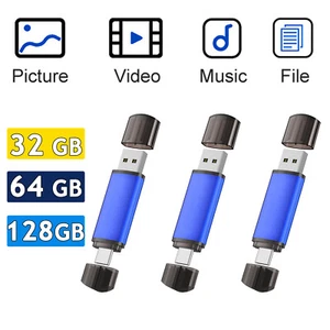 Kootion 1-10 Stück USB 2.0 64GB 128GB 2 in1 Type-C Speicherstick Android Samsung - Bild 1 von 15