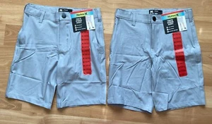 Hurley Youth Hybrid Short Straight Fit Sizes M(10-12) GRAY 2 PACK - Picture 1 of 8