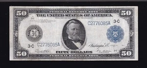 US 1914 $50 FRN Philadelphia District FR 1035 VF-XF (085) - Picture 1 of 2