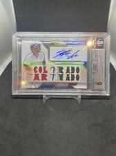 2016 Topps Triple Threads Relic Auto Sapphire Nolan Arenado Cardinals #'d 1/3