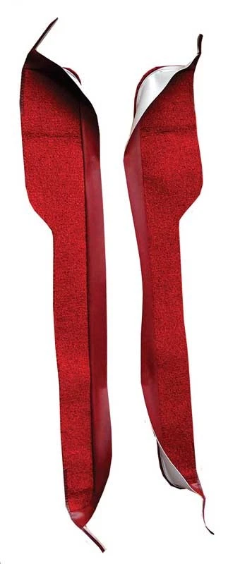 Inserções de carpete de painel de porta de náilon Mustang 1969-70 - Vermelho - Imagem 1 de 1
