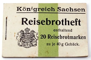 20 Reisebrotmarken Reisebrotheft Königreich Sachsen um 1915 WW1 1.WK Weltkrieg - Picture 1 of 2