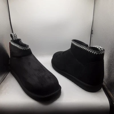 Botas Muk Luks Lydia para mujer 11W negras imitación gamuza E139 Foto 1 de 4