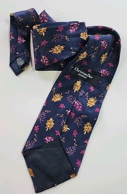 Corbata Christian Dior Monsieur Poliéster Estampado Floral Paisley De Colección Bonita Foto 1 de 4
