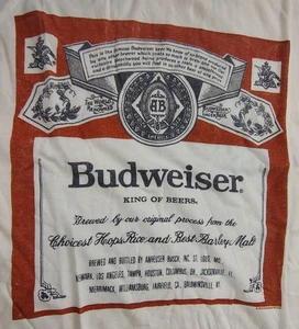 Budweiser The World Renowned King Of Beers Anheuser Busch Lager Tee Shirt - Picture 1 of 4