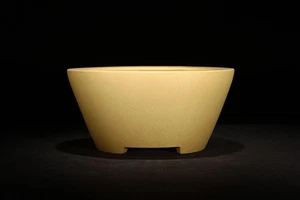 8.5in Chinese Classical Yixing Zisha Clay Pot, Handmade Orchid Bonsai Decor - Picture 1 of 17