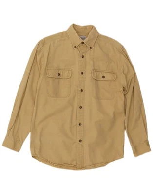 CARHARTT Mens Flannel Shirt Small Beige Cotton DD20 - Image 1 of 4
