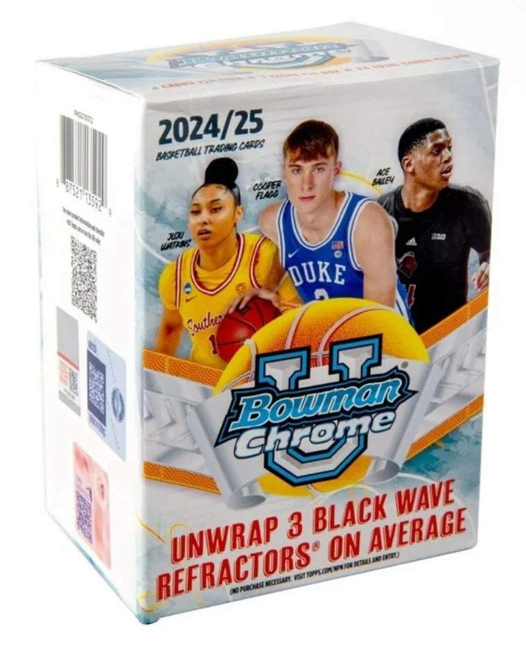 2024-25 BOWMAN CHROME U BASKETBALL BLASTER BOX / NEW - FACTORY SEALED