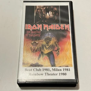 Vintage VHS Rock Music Concert Tape Rare Footage Iron Maiden Milan London 1981 - Imagen 1 de 3
