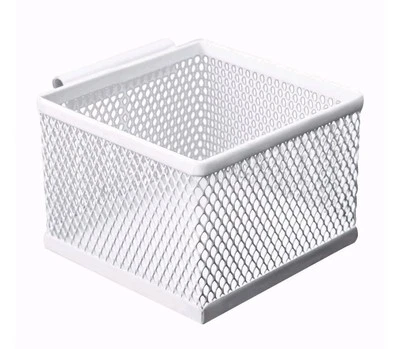 Amazon Basics Small Hanging Storage Accessory Box, Metal Wire Mesh, White - Image 1 of 4