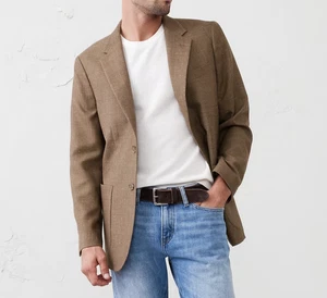 Banana Republic Men's Sz 40 Short Tailored-Fit Textured Jacket Blazer MSRP $260 - Picture 1 of 7