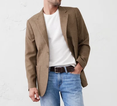 Banana Republic Men's Sz 40 Short Tailored-Fit Textured Jacket Blazer MSRP $260 - Image 1 of 4