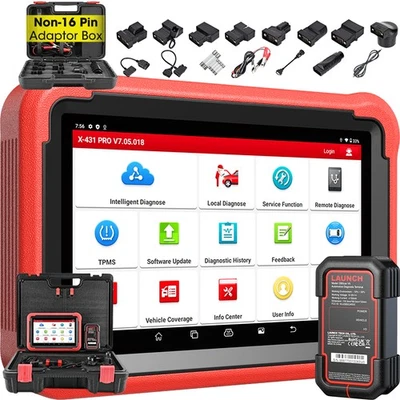 LAUNCH X431 PROS V5.0 OBD2 Diagnostic Tool Professional BT Scanner ALL SYSTEM ECU Coding - Image 1 of 4