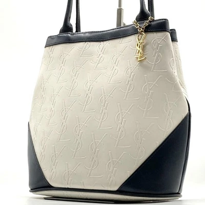 Bolsa tote Yves Saint Laurent Cassandra com logotipo em relevo e estampa total - Imagem 1 de 4