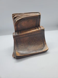 Vintage BRASS BOOKEND IN SHAPE OF BOOKS - Picture 1 of 11