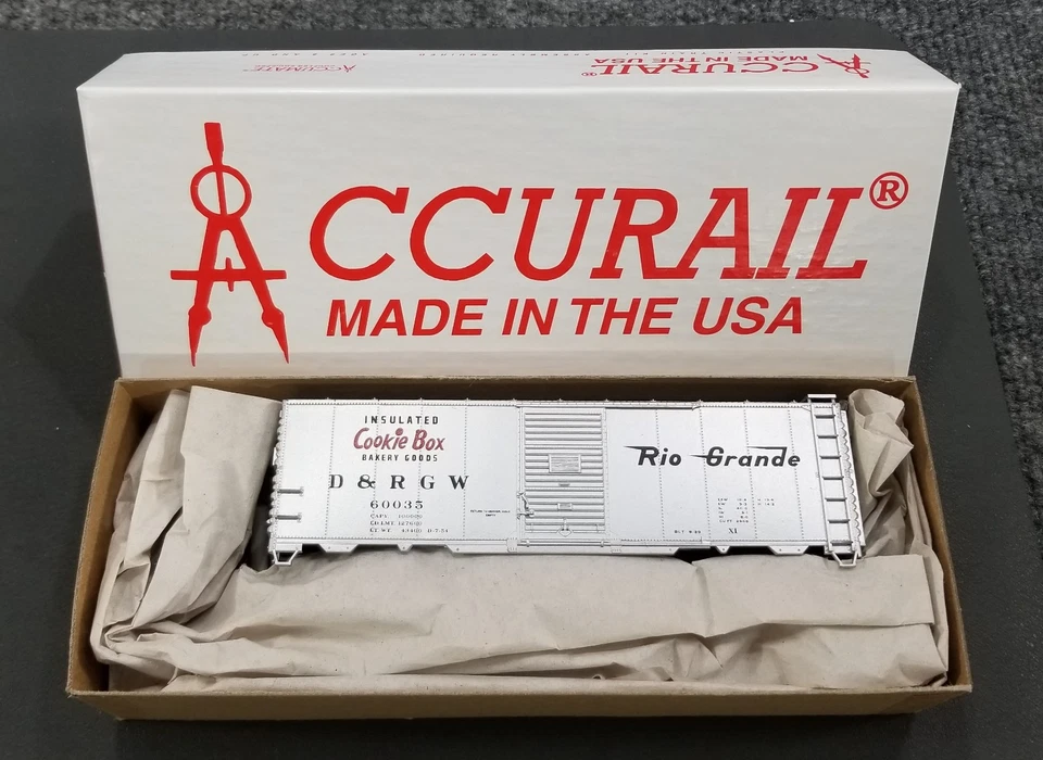 Accurail HO #3506 D & RGW AAR 40' Steel Boxcar #60035 Kit sin montar Foto 1 de 3