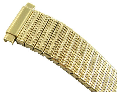 10-14mm T&C Stainless Steel Gold Tone Ladies Expansion Watch Band 520478 - Image 1 of 2